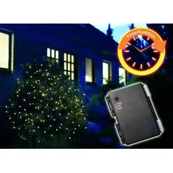 Led-batterielichternetz 2x2 Meter 200er Warmweiße Led,zuleitung 50cm, Für Außen Inkl. Timer