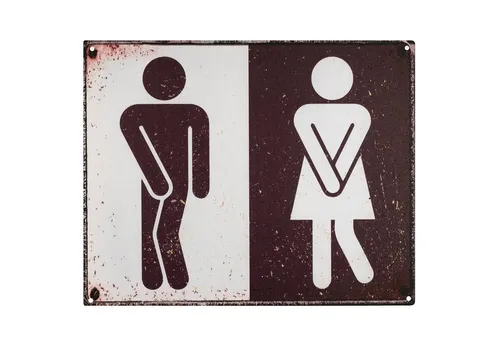 Moritz Metallschild Blechschild Toiletten Man und Frau Wc, (Einzeln), 20 x 25cm Vintage Retro Deko Schild Metallschild Wandbild Schild