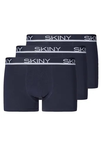 Skiny Herren Cotton Multipack 086840 Hipster, Crown Blue, S EU - Retroshorts für Herren mit besonders weichem Tragegefühl und Stretchanteil für eine ideale Passform. Weit geschnitten im klassischen Look.