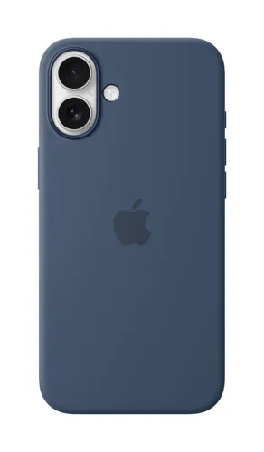 Apple iPhone 16 Plus Silikon Case mit MagSafe Denim - Stilvoller Schutz aus 55% recyceltem Silikon, nahtlose Kamera-Steuerung und schnelles kabelloses Laden