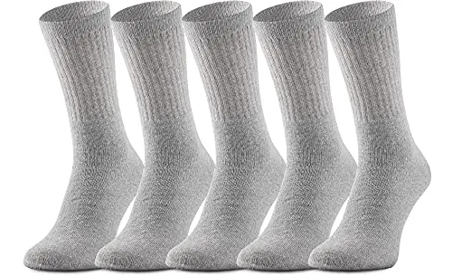 Ladeheid Damen und Herren 5er 10er 20er 30er Pack Socken aus Baumwolle AT007 (Grau (5 Pack), 43-46)