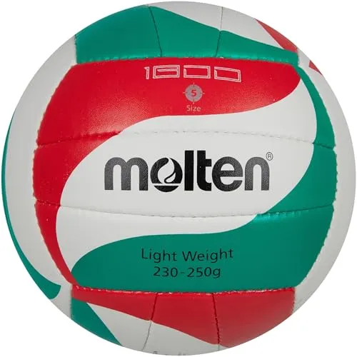 Molten Volleyball aus Kunstleder, handgenäht, Weiß