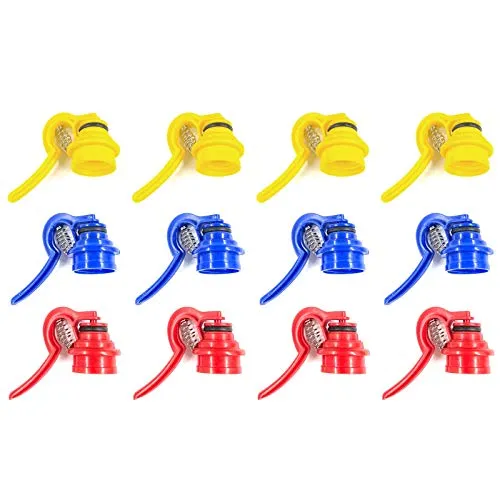 HAC24 12x Flaschenverschluss Kunststoff Wein Bier Verschluss Flaschenstopfen Flaschenausgießer Flaschen Stopfen Stöpsel Ausgießer Ausschenker