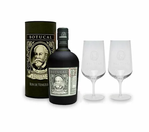 Botucal Reserva Exclusiva Rum mit Geschenkverpackung mit 2 Botucal Nosing Gläse