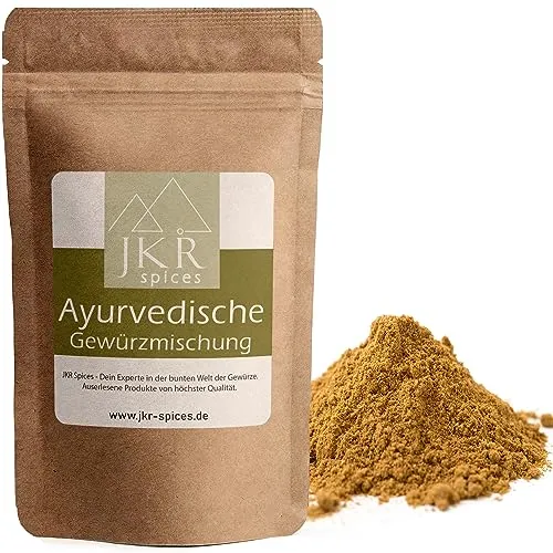 JKR Spices Ayurvedische Gewürzmischung 250g | Cumin Kreuzkümmel, Koriander, Kurkuma und Muskatnuss | Traditionelle Ayurveda Gewürzmischung zum Kochen | CO² neutrale Verpackung