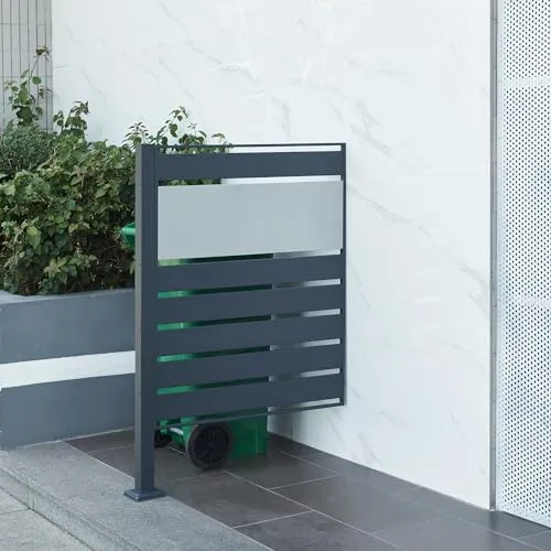 [en.casa] Mülltonnenverkleidung Uusikaupunki - Sichtschutz für Mülltonnen - Mülltonnenverkleidung aus robustem verzinktem Stahl, ideal für 60/120/240 L Mülltonnen. Elegant und wetterfest, wertet Ihren Außenbereich auf und lässt sich individuell anpassen.