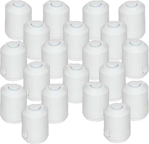 Stellantrieb Fußbodenheizung 230 V NC VM - 20 Stück - Klima- & Heizgeräte Zubehör: 20 energiesparende Stellantriebe mit 0,5 m Kabel, wartungsfrei und geräuschlos, ideal für effiziente Regelung von Flächenheizsystemen.