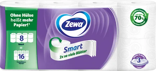 Zewa Toilettenpapier Smart 3-lagig (8x300 Blatt) (8 St) von Zewa