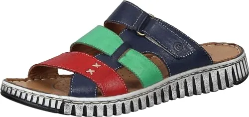 Manitu Damen Pantoletten 42 EU - Bequeme Pantoletten mit Keilabsatz aus echtem Leder, ideal für den Alltag und stilvoll durch den Sommer.