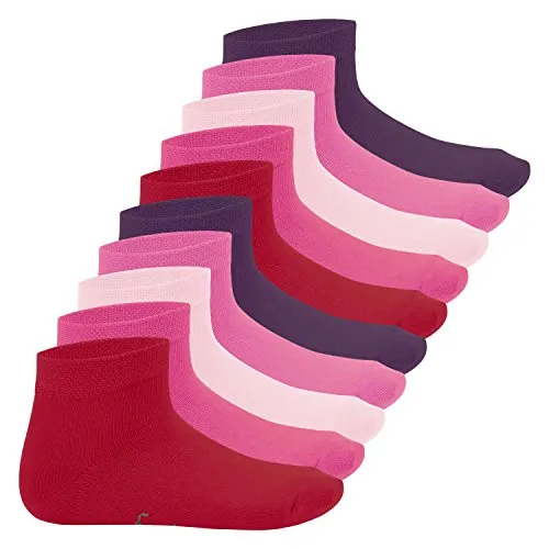 Footstar Kinder Kurzschaft Socken (10 Paar) - Sneak it! - Berrytöne 23-26