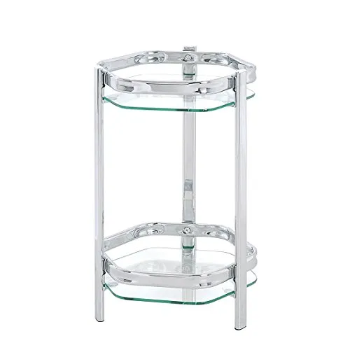 HAKU Möbel Blumensäule Chrom, Glas, Metall – Art Deco Style in silber von HAKU Möbel