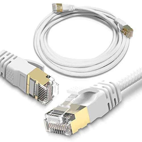 Cat8 Netzwerkkabel 2 m Cat8.1 Patchkabel Internet Ethernet Netzwerk F/FTP Kabel