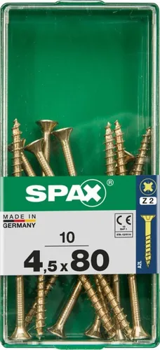 Spax Universalschrauben 4.5 x 80 mm PZ 2 - 10 Stk.  Schraube