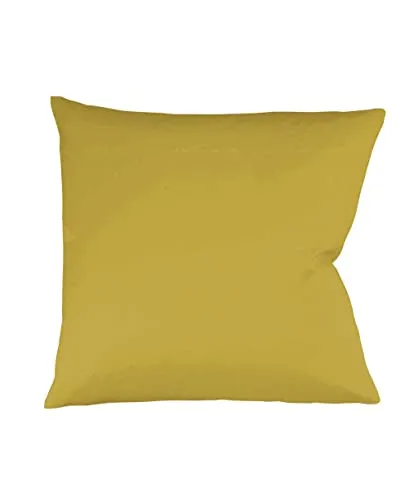 Fleuresse Colours Kissenbezug, Mako Satin, Oliv, 80 x 80 cm von fleuresse