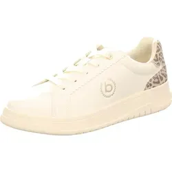 Bugatti Damen-Sneaker Leopard-Animal-Print Weiß-Mehrfarbig, Größe 42 - Stylische Bugatti Damen-Sneaker mit trendigem Leo-Print und hohem Tragekomfort. Ideal für aktive Tage – individuell anpassbar durch klassische Schnürung und mit komfortablem Wechselfußbett.