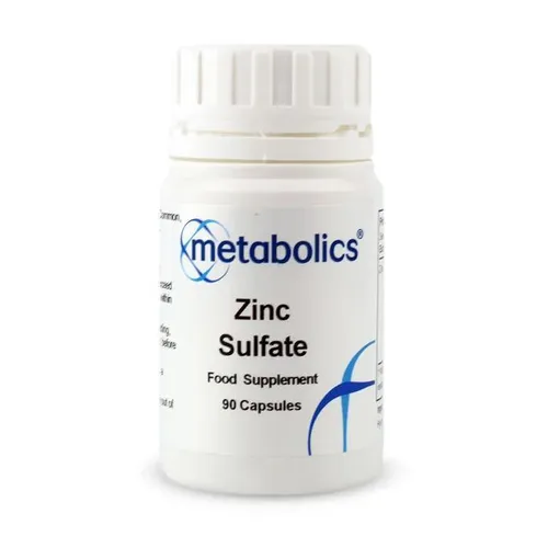 Metabolics Zink Sulfat 90 Kapseln - Hochwertige Zinksulfat-Kapseln für eine optimale Mineralstoffversorgung. Praktische Dosierung: 1 Kapsel täglich. Ideal für die Unterstützung der täglichen Ernährung. 90 Kapseln für langanhaltenden Bedarf.