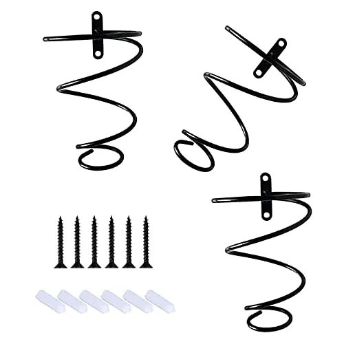 Srup 3 Stück Eisen Wand Weinflasche Rack Halter, Weinflaschenhalter zur Wandmontage, Weinflasche Rack Halter Display Regal, Auf Lagerregal Auftragen, Flaschenhalter, Spirale