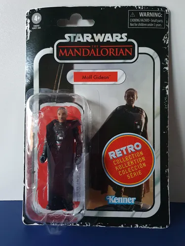 Star Wars Hasbro Retro Collection Moff Gideon Spielzeug 9,5 cm große The Mandalorian Action-Figur mit Accessoires, Spielzeug für Kids ab 4 Jahren, F2024, Standard, Standard
