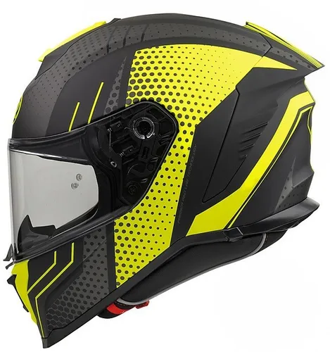 Motorradhelm Integral Faser Premier HYPER BPY9 Bm Schwarz Gelb Fluo Matt TG L
