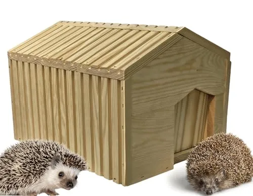 MODO24 Igelhaus aus FSC® Holz – Wetterfestes Igelhotel mit Labyrinth-Eingang