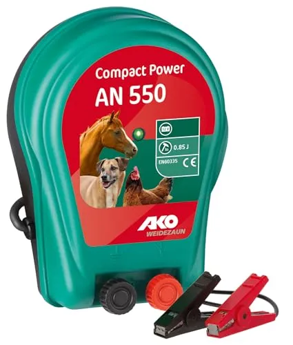 Kerbl Compact Power AN550 12V Weidezaungerät - Zubehör für Landwirtschaft: Leistungsstarkes 12V Weidezaungerät für effiziente Tierhaltung und zuverlässigen Zaunschutz.