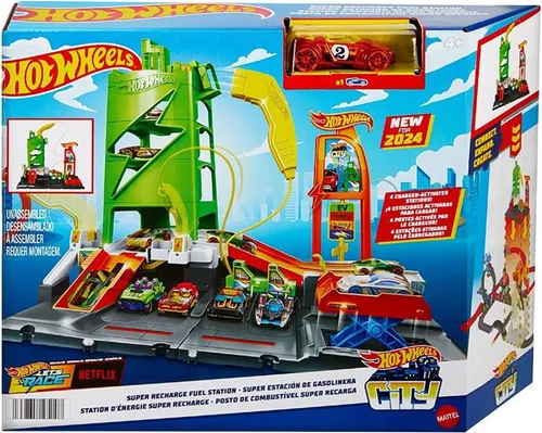 MATTEL HW City Super Charging Station HTN79 Autos
