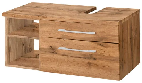 welltime Waschbeckenunterschrank Davos Breite 90 cm in braun von welltime