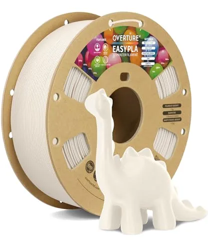 OVERTURE Easy PLA 1.75 mm 3D Druckerfilament, 1kg (2.2 lbs), Verstärkt Zähigkeit PLA, Maßgenauigkeit +/- 0,02 mm (Easy Beige)