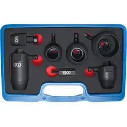 BGS Kurbel-/Nockenwellen-Radialdichtring-Ausziehsatz für VAG - 7-teilig - Spezialwerkzeug zur einfachen Demontage von Radialdichtringen, ideal für VAG-Benzin-Motoren. Perfekt für enge Platzverhältnisse dank konischem Profil.