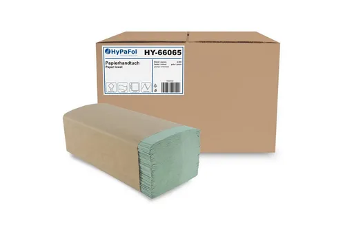 Hypafol Papierhandtuch 1-lagig, recycling grün, 25x20 cm, ZZ/V Falz, 4.000 Blatt (4000-St)