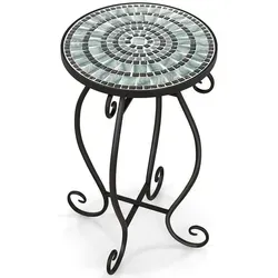 Costway Mosaiktisch Schwarz in grau von Costway