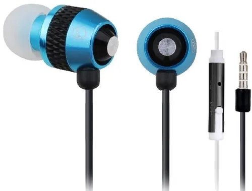 Earphones with mic 3,5mm jack (blue) GEMBIRD 8716309077187