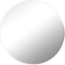 Your-Homestyle Wandspiegel Kristallspiegel ohne Rahmen, rahmenloser Kristallspiegel ohne Facette Mirror Spiegel zum Aufhängen rund | 60 cm x 60 cm