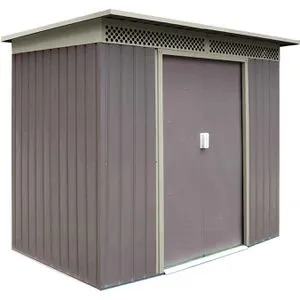 Metall Gerätehaus Bristol mittelgrau von DEMA