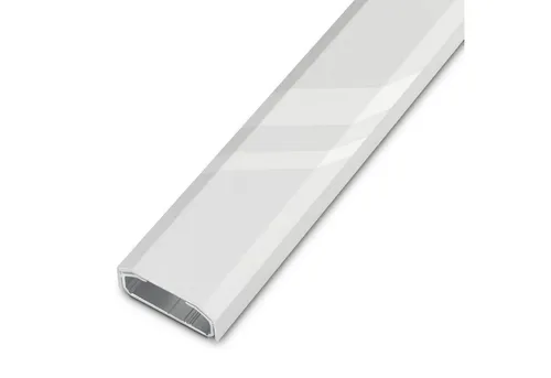 SOTECH Design Kabelkanal Alu 1100 x 50 x 20 mm - Weiß Glänzend - Hochwertiger Aluminium Kabelkanal mit elegantem Design. Bietet viel Platz für Kabel und Leitungen, ideal für Multimedia-Systeme. Robust und einfach zu kürzen, mit 6 Anschraublöchern für eine sichere Montage.