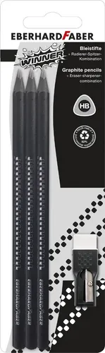 EBERHARD FABER Bleistift-Set WINNER HB schwarz 7-teilig von Eberhard Faber