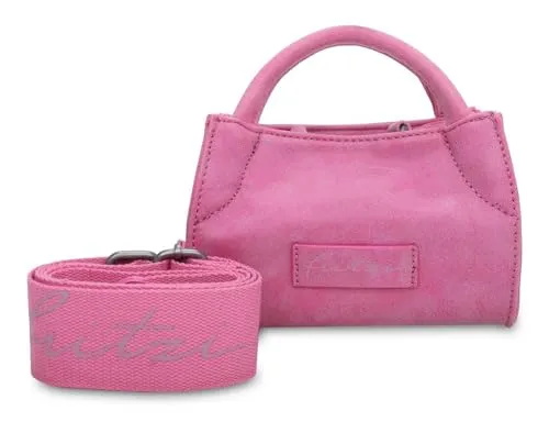 Fritzi aus Preußen Handtasche Chunk02 Vintage - Umhängetasche in Squeezy Pink, ideal für Smartphone und Geldbörse, mit abnehmbarem Schulterriemen und verstärkten Henkeln für vielseitiges Tragen.