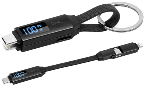 Callstel OTG Kabel: 3in1-Daten- und Schnellladekabel, 100 Watt, PD, OTG, USB-C, Lightning (USB Ladekabel kurz, C Datenkabel Schnell-Ladekabel, Tablet Tasche)