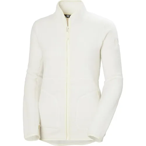 Helly Hansen Women's Imperial Pile Jacket - Weiße Fleecejacke für Damen - Warme Fleecejacke für Wanderungen, Größe L, mit Stretch und Daumenschlaufen für optimalen Komfort. Ideal für Outdoor-Aktivitäten.