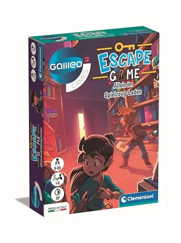 Clementoni Galileo Escape Game - Escape Spiel für Kinder ab 8 Jahren, fesselnde Rätsel und spannende Abenteuer im Spielzeug-Laden