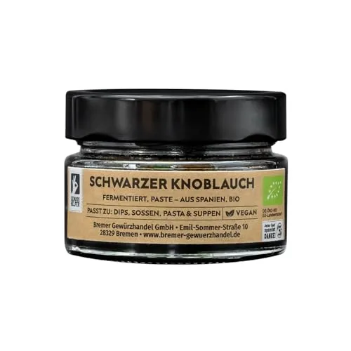 Bremer Gewürzhandel BIO Schwarze Knoblauchpaste, fermentierter Knoblauch, 100g