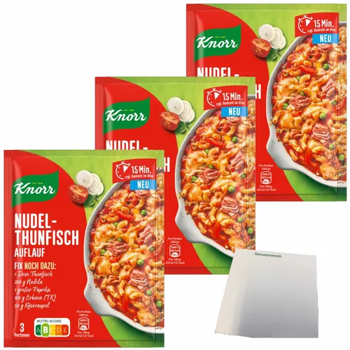 Knorr Fix Nudel Thunfisch Auflauf 3er Pack 3x46g Packung usy Block