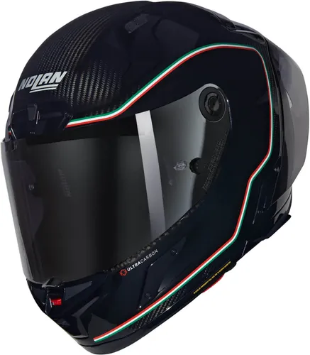 Nolan X-804 RS Ultra Carbon Integralhelm Schwarz/Rot/Grün M in grün von Nolan