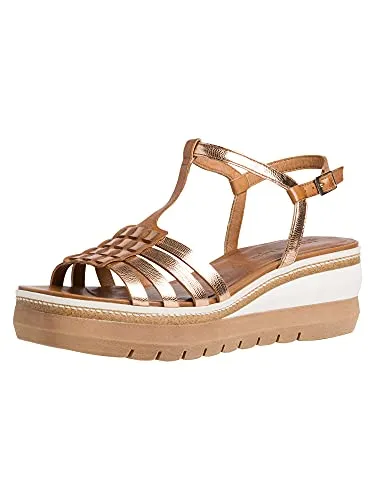 Tamaris Damen 1-1-28309-26 Sandale, Flip-Flop, nut/gold, 39 EU