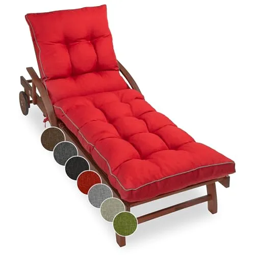sunnypillow Liegenauflage 200 x 60 cm in rot von sunnypillow