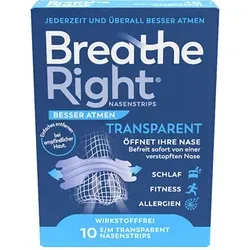 Besser Atmen Breathe Right Nasenpflaster normal Transparent