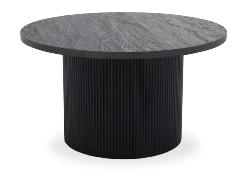 HOUSE NORDIC Couchtisch BOAVISTA - Eleganter runder Couchtisch in Dunkelbraun, ideal für kleine Wohnbereiche. Mit 80 cm Durchmesser sorgt er für eine gemütliche Atmosphäre und vereint stilvolles Design mit hoher Standfestigkeit.