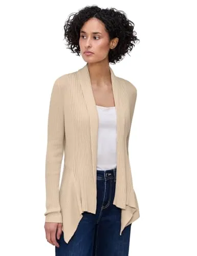Street One Damen Cutline Cardigan - Modischer Strickcardigan für Damen, offen tragbar und mit langen Ärmeln, ideal für jede Gelegenheit und sorgt für ein gemütliches Tragegefühl.