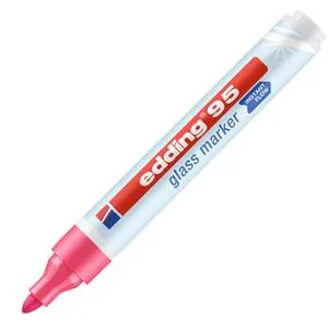 Edding Glasboardmarker 95, rosa, Rundspitze, Strichbreite 1,5 - 3 mm
