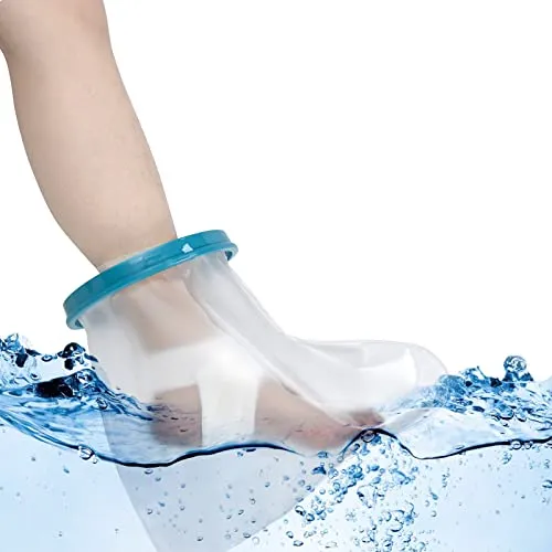 Duschschutz Fuß Rutschfest - Wasserdichter Gipsschutz für Dusche - Wasserdichter Verbandschutz für Füße und Knöchel, ideal zum Schutz von Gipsverbänden beim Duschen. Weiches Material sorgt für Tragekomfort und einfachen Zugang.